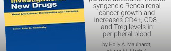 Investigational New Drugs: Intratumoral Submicron Particle Docetaxel Inhibits Syngeneic Renca Renal Cancer Growth & Increases CD4+, CD8+ and Treg Levels in Peripheral Blood